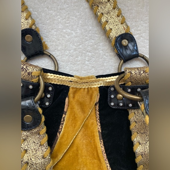 Very unique handbag. Multi color with sequins and crystals. - Picture 5 of 7